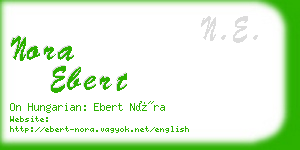 nora ebert business card